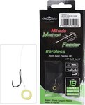 Mikado Method Feeder Rig - With Rubber - Barbless Hook 8pc